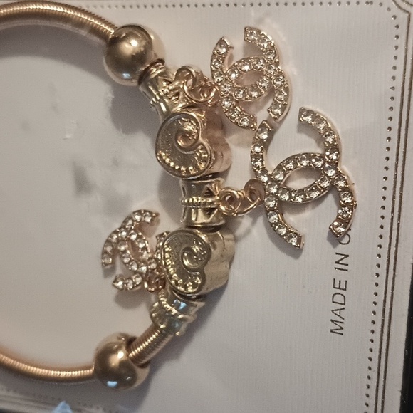 Luxury Inspired Shades and Gold Tone Stretchy Bracelet Set - Picture 5 of 5